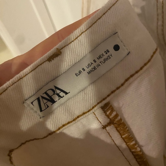 Zara DENIM MIDI PINAFORE DRESS - Picture 7 of 9